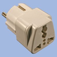 Universal Power Adapter to European(EU) Grounded CE "Schuko Plug"