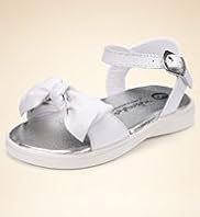 Younger Girls Walkmates Leather Bow Sandals