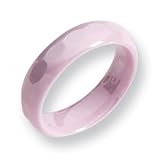 Ceramic Pink Faceted 5.5mm Polished Band CER21-9