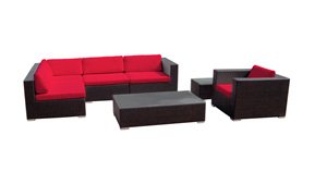 Outdoor PATIO Garden POOL All Weather Wicker Furniture sectional Sofa Couch set Marta 7pcs (Free shipping)