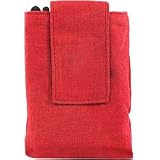 RED ELEGANT EPPII CARRYING CASE POUCH WITH HANDSTRAP for ALL CELL PHONES (Blackberry Curve, Pearl, Motorola V3 RAZR, W385, V8, V9m, Palm Centro, Treo, LG Rumor, VX10000, VX8800, CU720 Shine, Samsung I617 Blackjack 2, HTC Touch, 8925 Tilt, Wing, Shadow, Dash, XV6800 Mogul, Sidekick, etc?) / MP3 PLAYERS / IPODS / DIGTITAL CAMERA - RETAIL PACKAGING