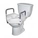 Locking Elevated Toilet Seat with padded removable arms FREE SHIP