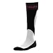 One of the keys to staying warm is a good ski sock The Spyder Surprise Core Sock does just that by keeping your feet dry This sock is made with synthetic materials that wick moisture away from your skin so it cant make you cold The Surprise Sock is considered medium compression so it has a good supportive fit without being too tight The anatomical design ensures that this ski sock stays in place inside your boot and doesnt bunch up 76pct acrylic pill ex / 22pct nylon / 2pct elastane knit Moisture wicking to get moisture away from the skin Anatomical design for good fit that stays in place Medium compression provides comfy support Custom Spyder jacquard logo detail