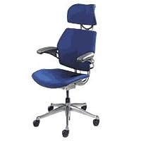 Humanscale Freedom Task Chair - Headrest, Advanced Gel Arms, Graphite Frame