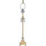 IMAGE OF Large Crystal Dangle Lamp Base with Optional Shade and Sash Finish: Pink