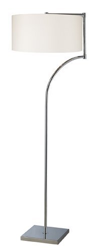 Dimond D1832 18-Inch Width by 58-Inch Height Lancaster Floor Lamp in Chrome with Milano Pure White Shade On Sale