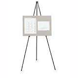Lightweight Folding Easel, Adjust Holder, 63" H, Black