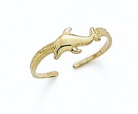14K Single Dolphin Toe Ring - GH23442