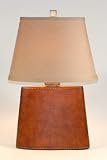 Austin Oval Leather Phaedra Masculine Table Lamp