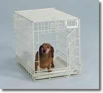 Fold Down Dog Crate - White/Small