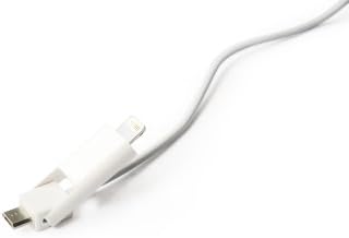 Angietech 1 Pcs White 1 for 2 2 in 1 Usb Data Sync Transfer Charging Cable for Iphone 5 5s 5c Samsung Galaxy S2 S3 S4 Note2 I9500 HTC Blackberry (Micro Usb & 8 Pin)