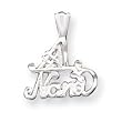 Sterling Silver Diamond Cut #1 Nana Pendant
