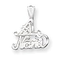 Sterling Silver Diamond Cut #1 Nana Pendant QC4577"