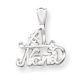 Sterling Silver Diamond-Cut Number 1 Nana Pendant