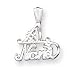 Sterling Silver Diamond-Cut Number 1 Nana Pendant