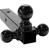 Black Tri-Ball Mount Hitch Balls Truck Trailer Boat by Global Parts