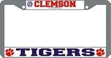 Clemson Tigers Chrome License Plate Frame