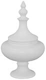 IMAGE OF UTC 27024 Large White Ceramic Finial with Matte