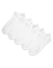 5 Pairs of Cotton Rich Assorted Trainer Liner Socks