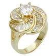 Women's Classic Line Clear Cubic Zirconia Gold Tone Ring, Size: 5-10 Women's Classic Line Clear Cubic Zirconia Gold Tone Ring, Size: 5-10