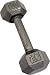 10lb Hex Metal Dumbbell Finished in Gray Enamel for Better Protection and Appearance