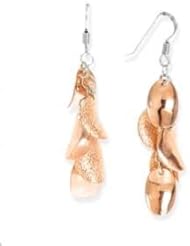 925 Silver Earrings with 14k Rose Gold Vermeil Charm Accents