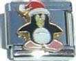 Clearly Charming Penguin with Christmas Hat Christmas Theme Italian Charm Bracelet Link