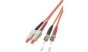 DIGITUS LWL Patchkabel ST/SC 50/125&micro;m 1m Multimode Duplex Halogenfrei  mit Messprotokoll o Preisvergleich