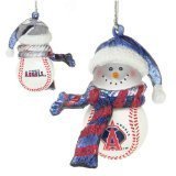 Los Angeles Angels of Anaheim 2 3/4" Acrylic Striped Snowman