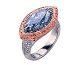18kt White Gold Gregg Ruth Blue Marquise Diamond Ring