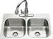 KOHLER K-3371-1-NA Verse Double Equal Self-Rimming Kitchen Sink with Single-Hole Fauc...