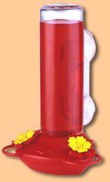 Garden Song 455-3 Window Mounted 14-Ounce Glass Hummingbird Feeder