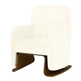 Nurseryworks Cole Glider in Ecru with Dark Legs