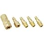 5-Piece Quick-Connect Air Coupler Set - Solid Brass