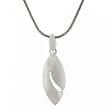 Diamond Marquise Pendant & Snake Chain Necklace in Silver 925