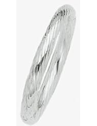 8mm 14k Fancy White Gold Bangle Bracelet