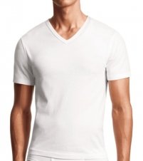 Calvin Klein Mens Body 3 Pack Slim Fit Short Sleeve V-Neck Tee