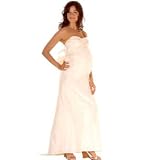 strapless faux wrap maternity wedding dress