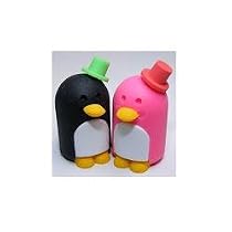 Cute Japanese Mr. & Mrs. Penguin Erasers