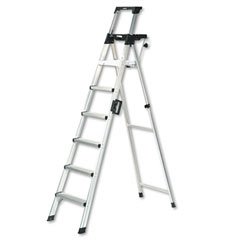 SAMSONITE COSCO Eight-Foot Lightweight Aluminum Folding Step Ladder with Leg Lock and Handle