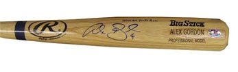 Alex Gordon 2005 #2 Draft Pick Autographed/Hand Signed Bat