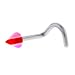 Pink Red Jawbrekaker Cone Nose Ring