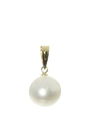 Classical 14 ct Gold 10.0-10.5mm White Pearl Women Pendant