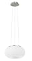 Eglo  86813A Optica, Nickel/Frosted, 2-Light Opal Pendant Light Fixture