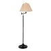 Robert Abbey Z1507DBZ Kinetic - Adjustable Swing Arm Floor Lamp, Deep Patina Bronze Finish with Natural Side Pleat Fabric Shade