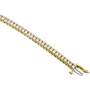 Genuine IceCarats Designer Jewelry Gift 14K Yellow Gold Diamond Bracelet. 4 Ct Tw Diamond Bracelet In 14K Yellow Gold