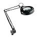 Ledu L745BK Fluorescent Magnifying Swing Arm Clamp Mount Lamp, 42 Reach, Black