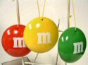 M&M's Set of 6 Glass Ornaments