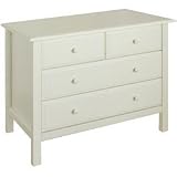 Roxanne 3 Level 4 Drawer Dresser in Antiqie White Finish By Da Vinci Baby Furniture