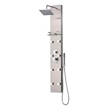 Serenity Lifestyle Shower Panel By Valore Full Stainless Steel Matte-Finished Casing Features rainfall shower experience.